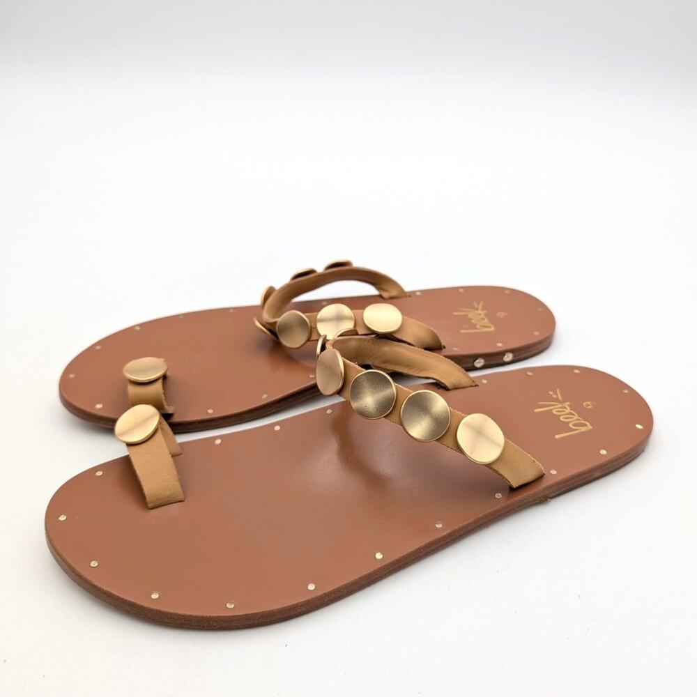 Beek Ruby Slip-On Slide Sandals Open Round Toe Women's Honey Size US9 EU39